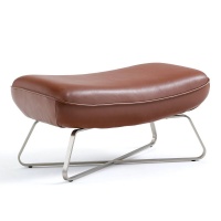 Подставка Под ноги из кожи и гладкого никеля Helma единый размер каштановый AM.PM  фото, kupilegko.ru